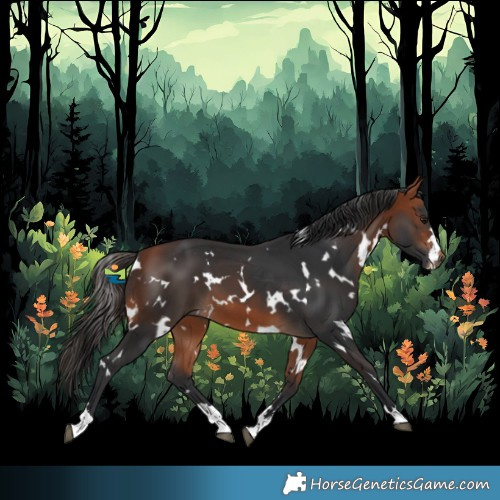 Horse Color:White Spotted Bay 