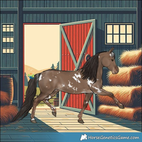 Horse Color:White Spotted Liver Red Dun 