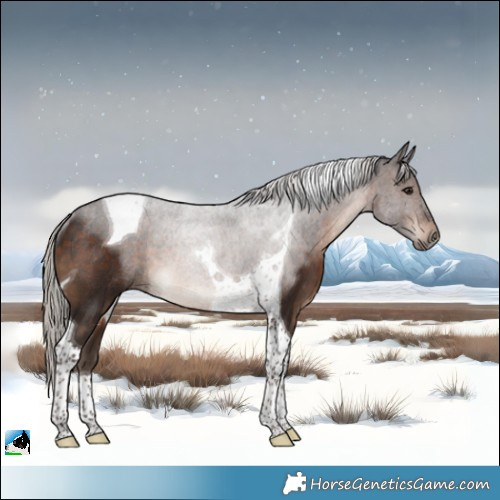 Horse Color:Silver Brown Tobiano Rabicano 