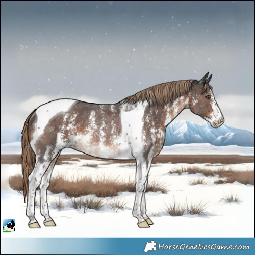Horse Color:Liver Chestnut Sabino Tobiano Rabicano 