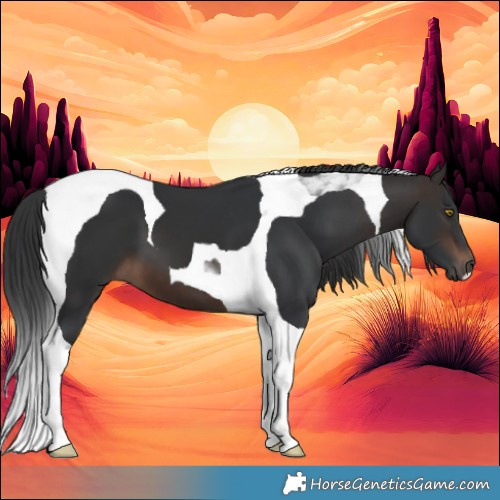 Horse Color:Brown Tobiano 