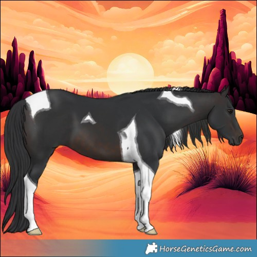 Horse Color:Brown Tobiano