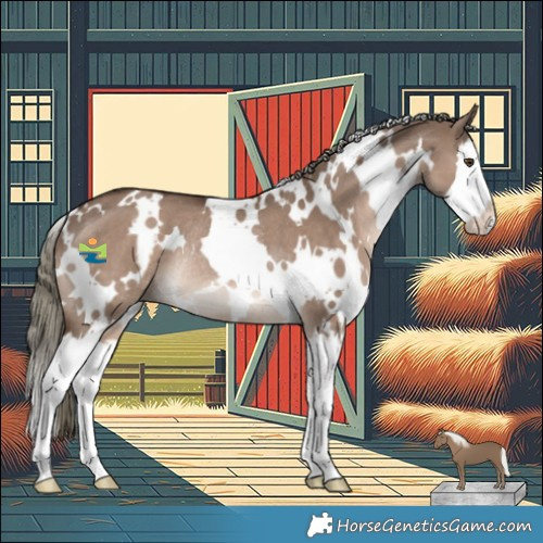 Horse Color:White Spotted Liver Red Dun Mushroom Splash Rabicano 