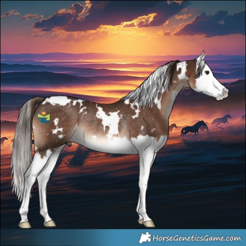 Horse Color:White Spotted Liver Chestnut Splash Rabicano 