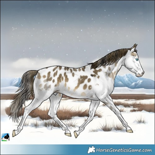 Horse Color:Buckskin Dun Splash Near Leopard 