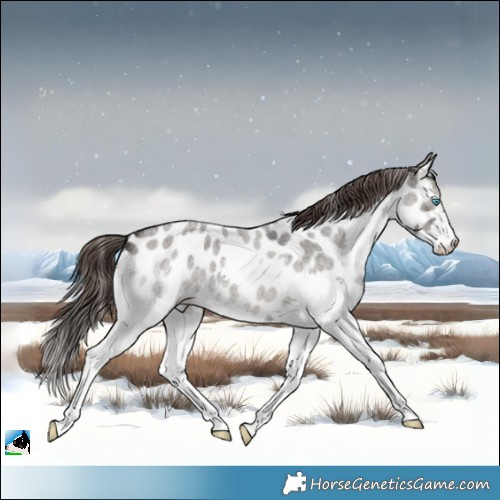 Horse Color:Grullo Roan Splash Appaloosa 