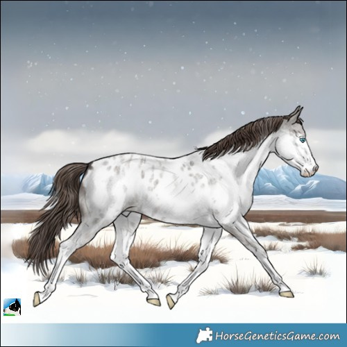 Horse Color:Grullo Roan Splash Near Leopard 