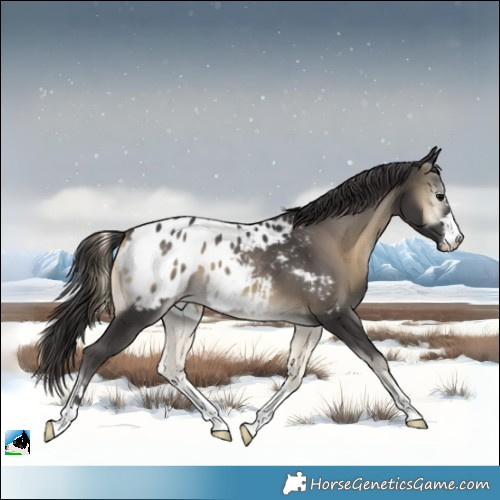 Horse Color:Smoky Blue Onyx Appaloosa 
