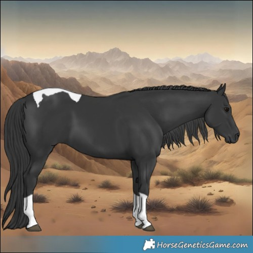 Horse Color:Black Tobiano
