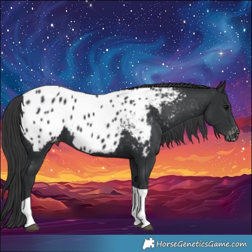 Horse Color:Black Tobiano Blanket 