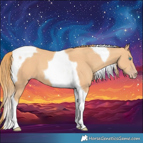Horse Color:Gold Champagne Tobiano 