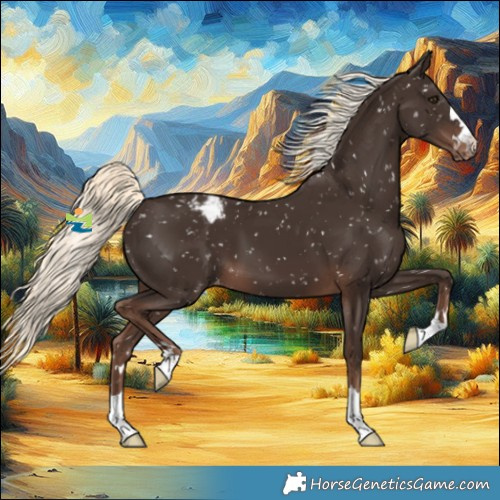 Horse Color:Liver Chestnut Mushroom Appaloosa 