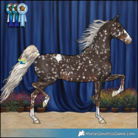 Horse Color:Liver Chestnut Mushroom Snowflake Varnish