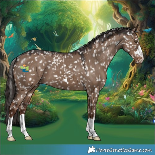 Horse Color:Liver Red Dun Snowflake Varnish
