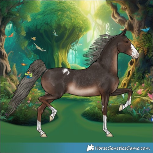 Horse Color:Liver Chestnut Mushroom Varnish Rabicano 