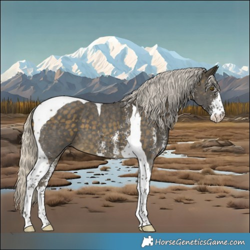 Horse Color:Silver Buckskin Sabino Tobiano 