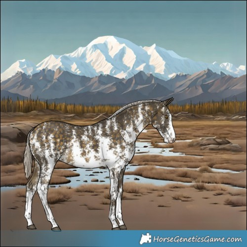 Horse Color:Silver Buckskin Sabino Rabicano 