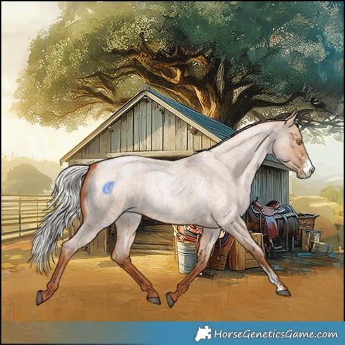 Horse Color:Silver Bay Roan Pearl Dun Sabino Rabicano 