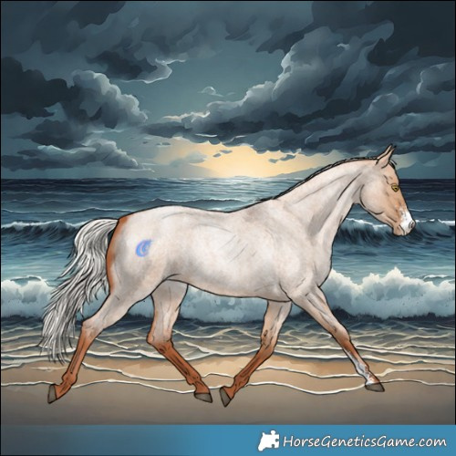Horse Color:Silver Bay Roan Pearl Dun Sabino Rabicano 