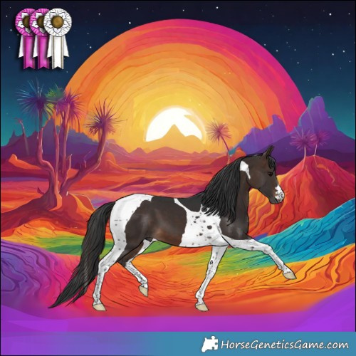 Horse Color:Brown Tobiano 