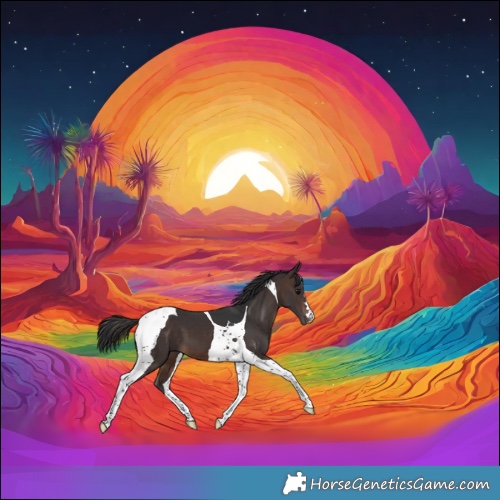 Horse Color:Brown Tobiano