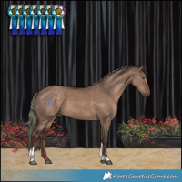 Horse Color:White Spotted Liver Red Dun Mushroom Tobiano 