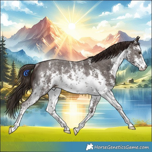 Horse Color:White Spotted Liver Chestnut Sabino Rabicano 