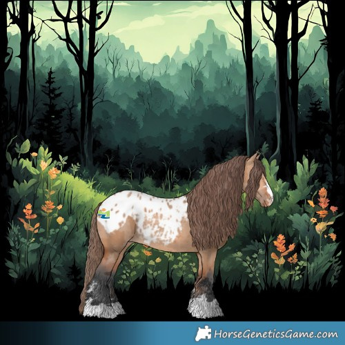 Horse Color:Bay Dun Merle Skewed Appaloosa 