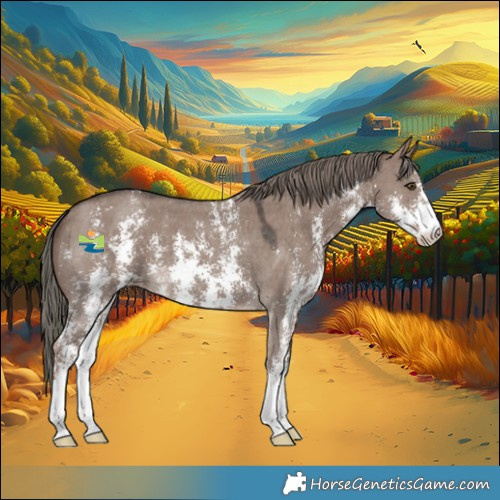 Horse Color:Liver Red Dun Mushroom Sabino Appaloosa