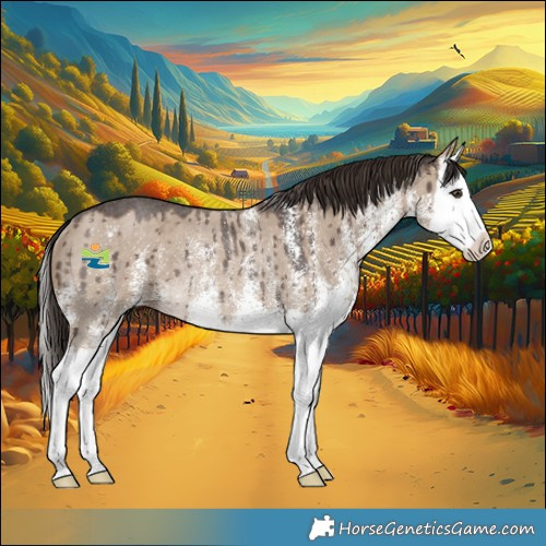 Horse Color:White Spotted Liver Red Dun Splash Rabicano Brindle 