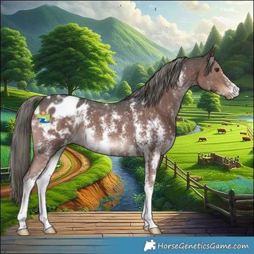 Horse Color:Liver Chestnut Mushroom Sabino Appaloosa 