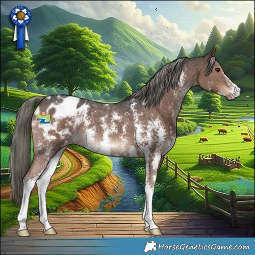 Horse Color:Liver Chestnut Mushroom Sabino Varnish 