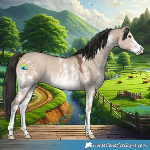 Horse Color:Liver Red Dun Sabino 