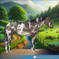 Horse Color:White Spotted Brown Dun