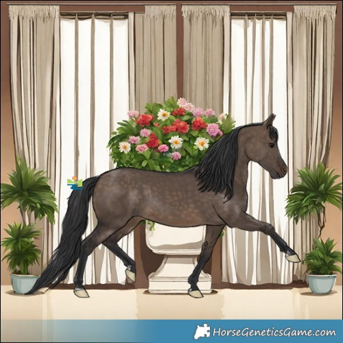 Horse Color:Brown Dun Rabicano 
