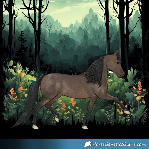 Horse Color:Brown Dun Rabicano 