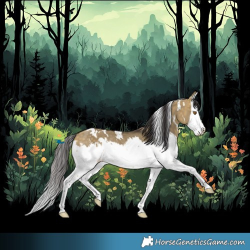 Horse Color:White Spotted Buckskin Dun Splash Rabicano 