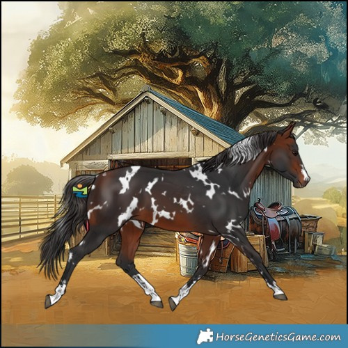 Horse Color:White Spotted Bay