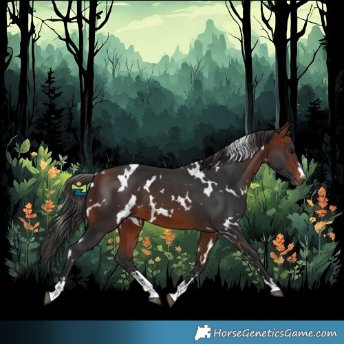 Horse Color:White Spotted Bay 
