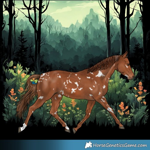 Horse Color:White Spotted Chestnut 
