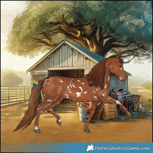 Horse Color:White Spotted Chestnut 