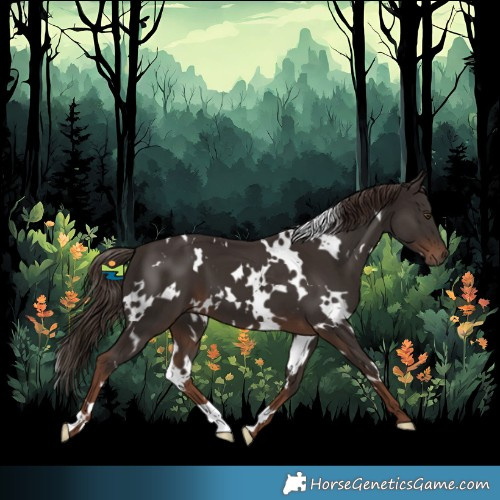 Horse Color:White Spotted Liver Chestnut 