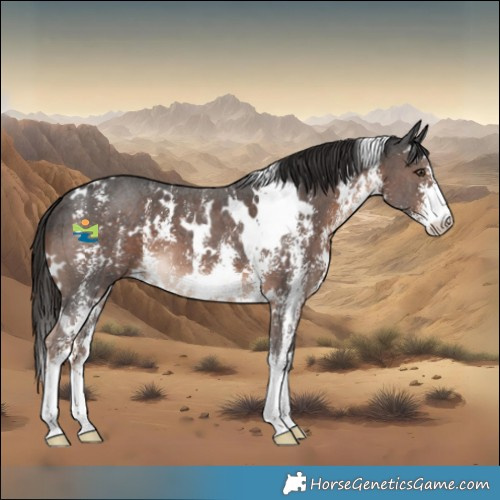 Horse Color:White Spotted Liver Chestnut Sabino 