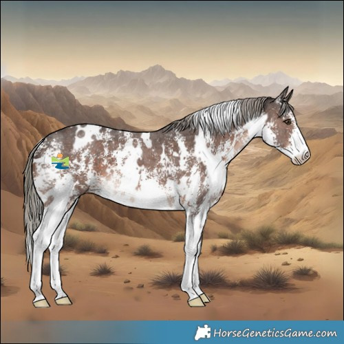 Horse Color:White Spotted Liver Chestnut Mushroom Sabino