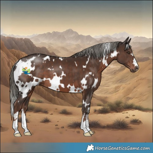 Horse Color:White Spotted Liver Chestnut Mushroom 