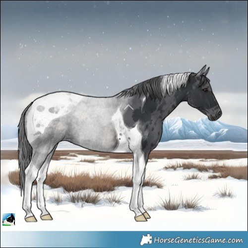 Horse Color:Black Merle Tobiano 
