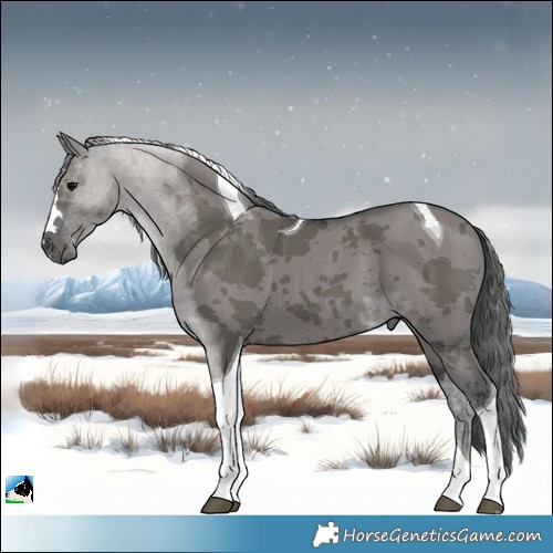 Horse Color:Grullo Merle Tobiano 
