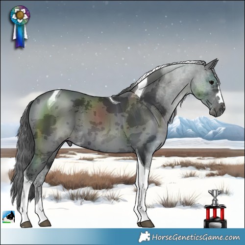 Horse Color:Black Merle Tobiano 