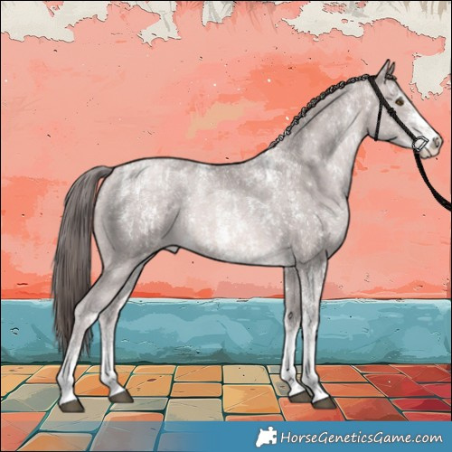 Horse Color:Powder White Platinum Brown Pearl Sabino  and Powder White Platinum Brown Pearl Sabino 