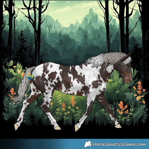 Horse Color:White Spotted Silver Brown Appaloosa